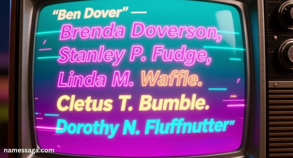 Funny TV Show Characters Names Like Ben Dover