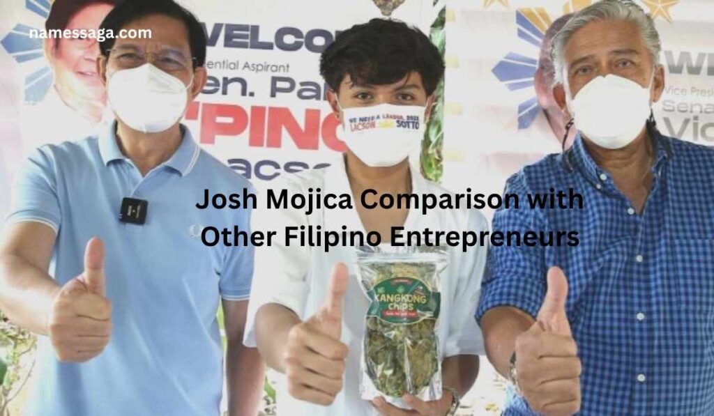 Josh Mojica Comparison with Other Filipino Entrepreneurs